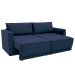 Sofá-Cama Casal 3 Lugares Retrátil Sem Caixa Aspen Suede Azul Petróleo
