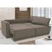 Sofá-Cama Casal 3 Lugares Retrátil Sem Caixa Aspen Suede Castanho