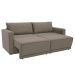 Sofá-Cama Casal 3 Lugares Retrátil Sem Caixa Aspen Suede Castanho