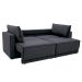 Sofá-Cama Casal 3 Lugares Retrátil Sem Caixa Suede Grafite