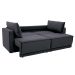 Sofá-Cama Casal 3 Lugares Retrátil Sem Caixa Suede Grafite