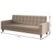 Sofá-Cama Casal 3 Lugares Samper com Baú Linho Bege