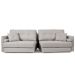 Sofá-Cama Casal Sem Caixa 3 Lugares Prime Linho Cinza 230 cm