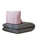 Sofá-Cama Solteiro Vernazza Cinza e Rosa