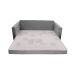 Sofá-Cama com Cama Auxiliar Casal 2 Lugares Trancoso Suede Cinza