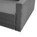 Sofá-Cama com Cama Auxiliar Casal 2 Lugares Trancoso Suede Cinza