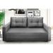Sofá-Cama com Cama Auxiliar Casal 2 Lugares Trancoso Suede Cinza