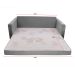 Sofá-Cama com Cama Auxiliar Casal 2 Lugares Trancoso Suede Cinza