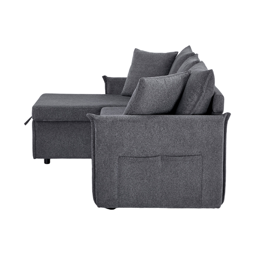 Sofá-Cama de Canto 2 Lugares Andora  Cinza Escuro