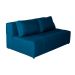 Sofá Modular 2 Lugares com Puff Soho Linho Azul Marinho