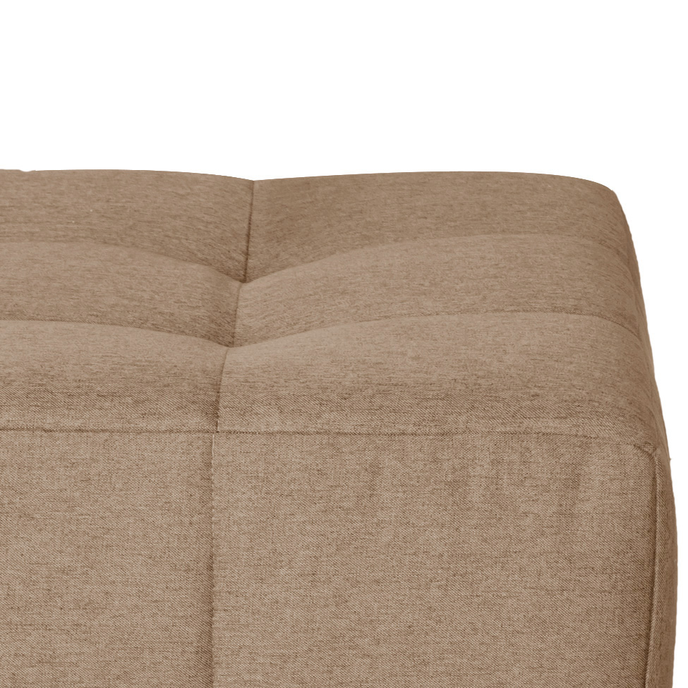 Sofá Modular 2 Lugares com Puff Soho Linho Bege