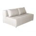 Sofá Modular 2 Lugares com Puff Soho Linho Cru