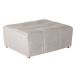 Sofá Modular 2 Lugares com Puff Soho Linho Cru