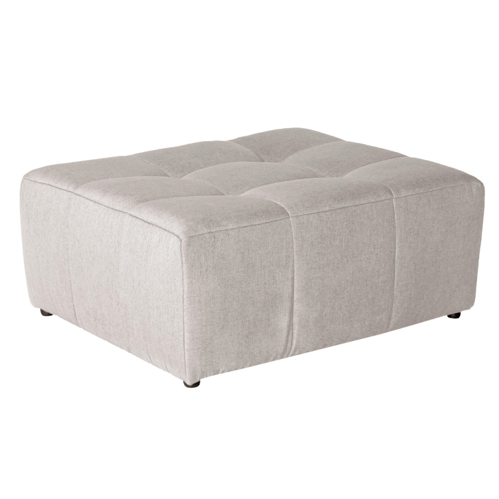 Sofá Modular 2 Lugares com Puff Soho Linho Cru