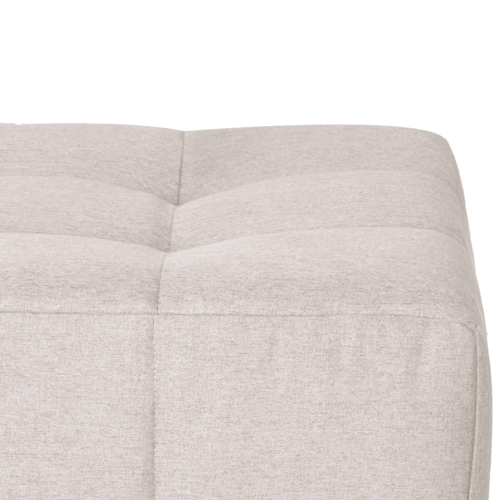 Sofá Modular 2 Lugares com Puff Soho Linho Cru