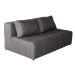 Sofá Modular 2 Lugares com Puff Soho Linho Grafite