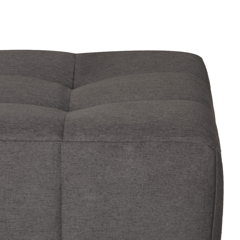 Sofá Modular 2 Lugares com Puff Soho Linho Grafite