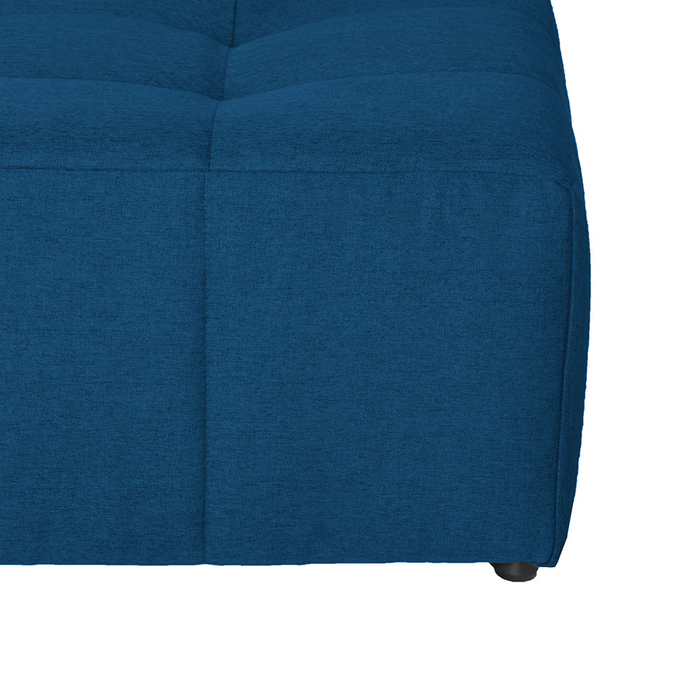 Sofá Modular 2 e 3 Lugares com Puff Soho Linho Azul Marinho