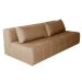 Sofá Modular 2 e 3 Lugares com Puff Soho Linho Bege