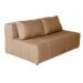 Sofá Modular 2 e 3 Lugares com Puff Soho Linho Bege