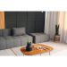 Sofá Modular 2 e 3 Lugares com Puff Soho Linho Cinza