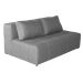 Sofá Modular 2 e 3 Lugares com Puff Soho Linho Cinza