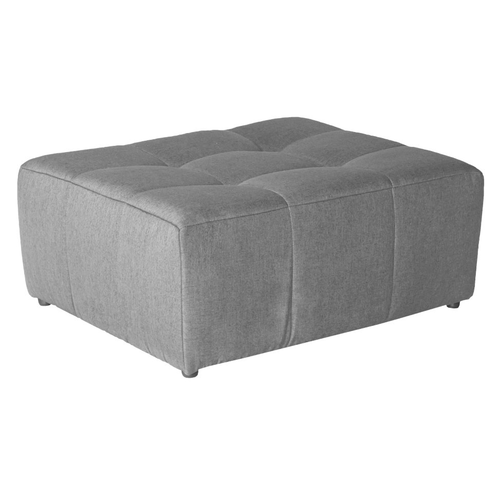 Sofá Modular 2 e 3 Lugares com Puff Soho Linho Cinza