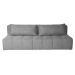 Sofá Modular 2 e 3 Lugares com Puff Soho Linho Cinza