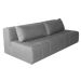 Sofá Modular 2 e 3 Lugares com Puff Soho Linho Cinza