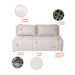 Sofá Modular 2 e 3 Lugares com Puff Soho Linho Cru