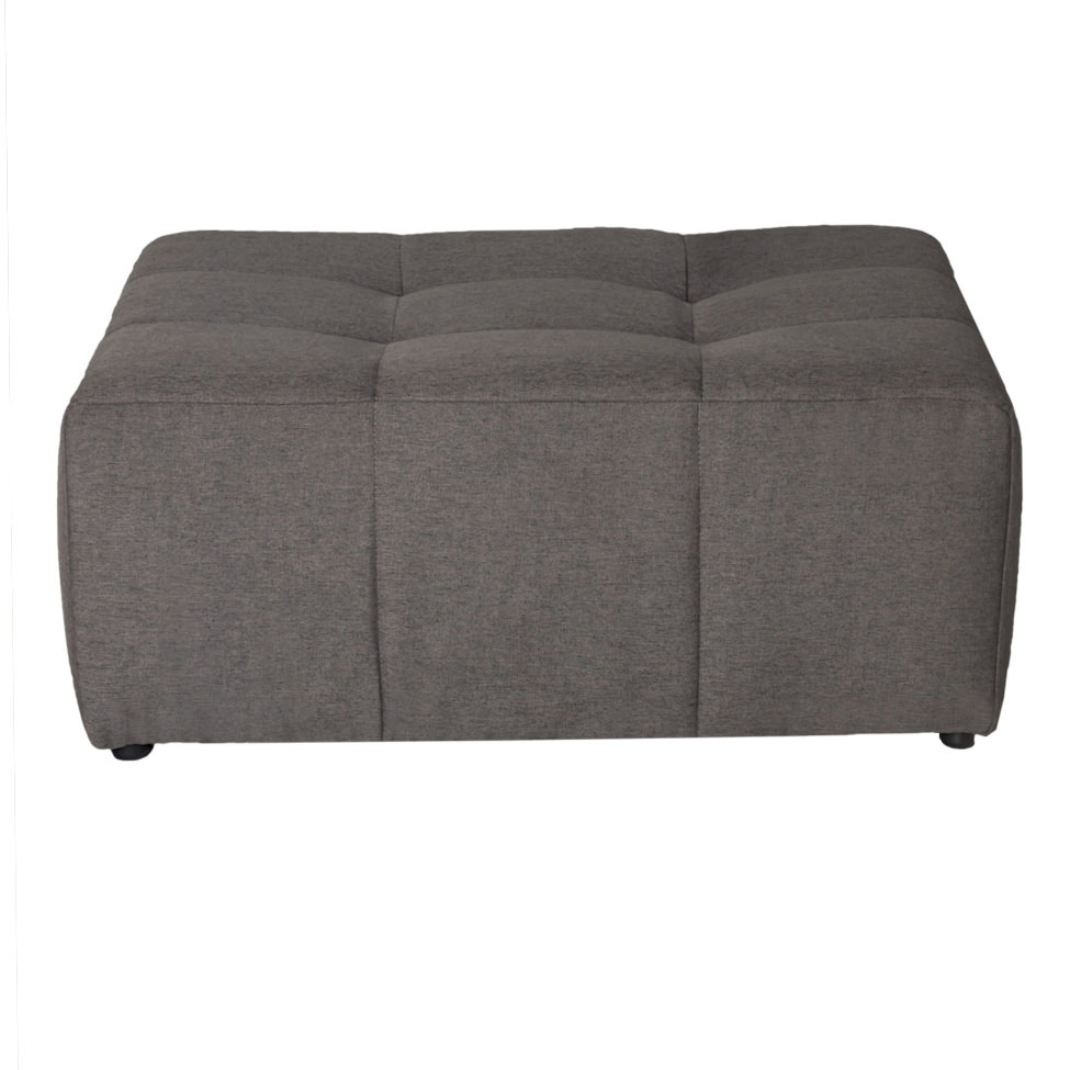 Sofá Modular 2 e 3 Lugares com Puff Soho Linho Grafite