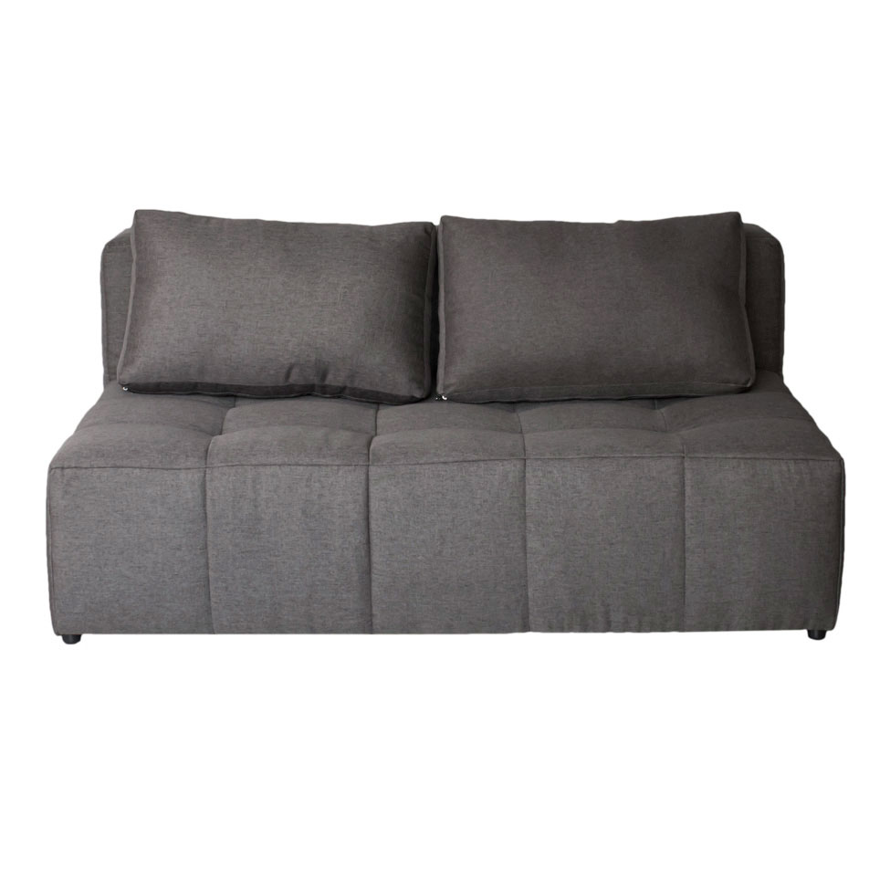 Sofá Modular 2 e 3 Lugares com Puff Soho Linho Grafite
