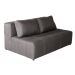 Sofá Modular 2 e 3 Lugares com Puff Soho Linho Grafite