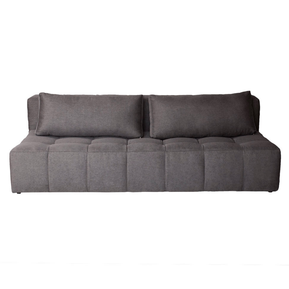 Sofá Modular 2 e 3 Lugares com Puff Soho Linho Grafite
