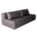 Sofá Modular 2 e 3 Lugares com Puff Soho Linho Grafite