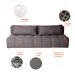 Sofá Modular 2 e 3 Lugares com Puff Soho Linho Grafite