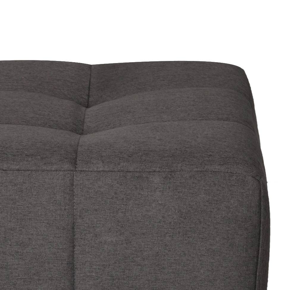 Sofá Modular 2 e 3 Lugares com Puff Soho Linho Grafite