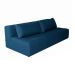Sofá Modular 3 Lugares com Puff Soho Linho Azul Marinho