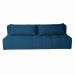 Sofá Modular 3 Lugares com Puff Soho Linho Azul Marinho