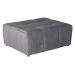 Sofá Modular 3 Lugares com Puff Soho Linho Cinza