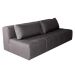 Sofá Modular 3 Lugares com Puff Soho Linho Grafite