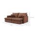 Sofá Retrátil Sem Caixa 2 lugares Solomons Velosuede Marrom 160 cm