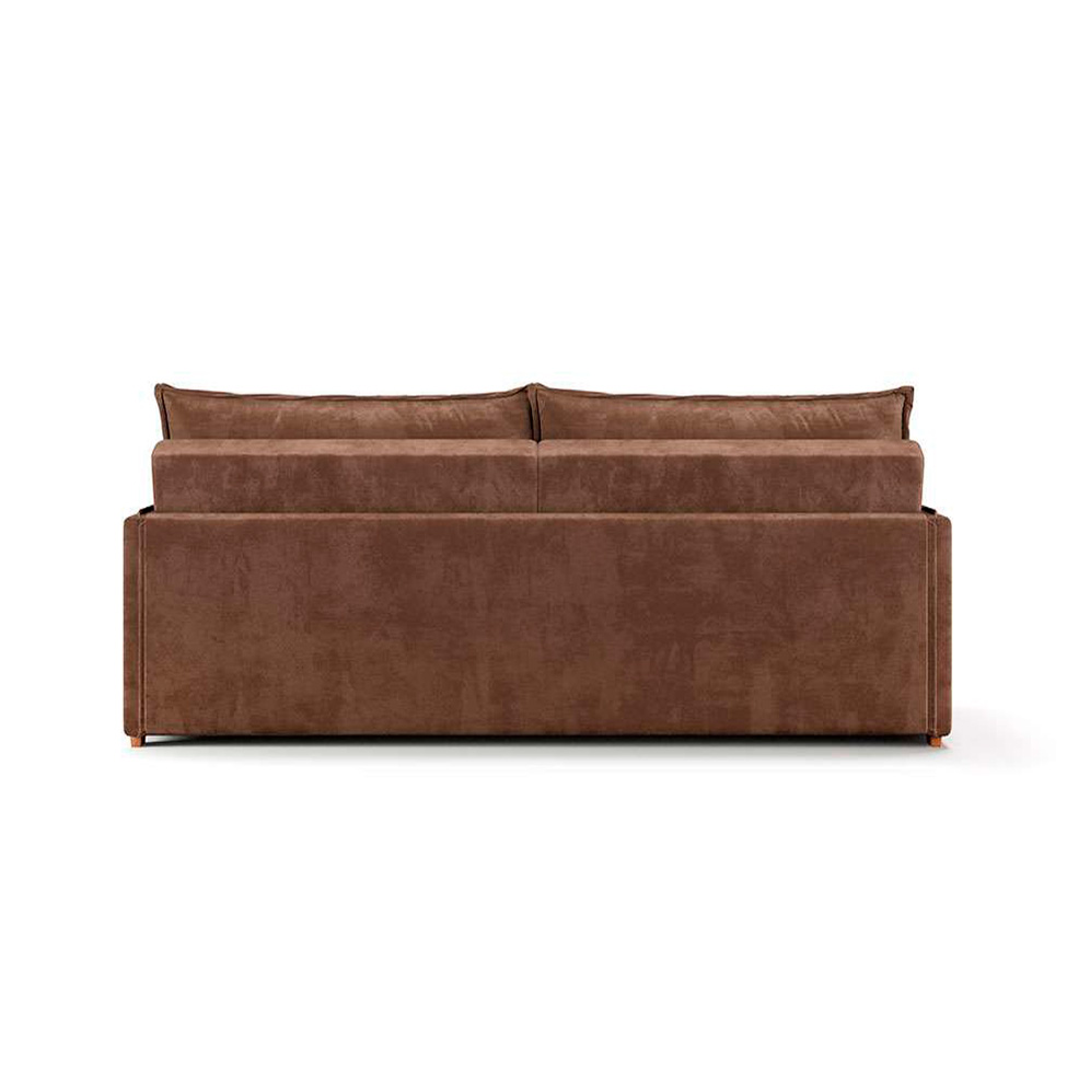 Sofá Retrátil Sem Caixa 2 lugares Solomons Velosuede Marrom 160 cm