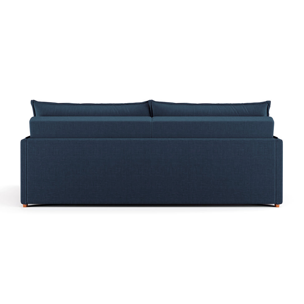 Sofá Retrátil Sem Caixa 3 Lugares Solomons Linho Azul Marinho 230 cm
