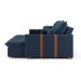Sofá Retrátil Sem Caixa 3 Lugares Solomons Linho Azul Marinho 230 cm