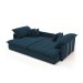 Sofá Retrátil Sem Caixa 3 Lugares Solomons Linho Azul Marinho 230 cm