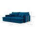 Sofá Retrátil Sem Caixa 3 Lugares Solomons Velosuede Azul Marinho 230 cm