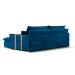 Sofá Retrátil Sem Caixa 3 Lugares Solomons Velosuede Azul Marinho 230 cm