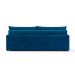 Sofá Retrátil Sem Caixa 3 Lugares Solomons Velosuede Azul Marinho 230 cm