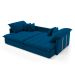 Sofá Retrátil Sem Caixa 3 Lugares Solomons Velosuede Azul Marinho 230 cm